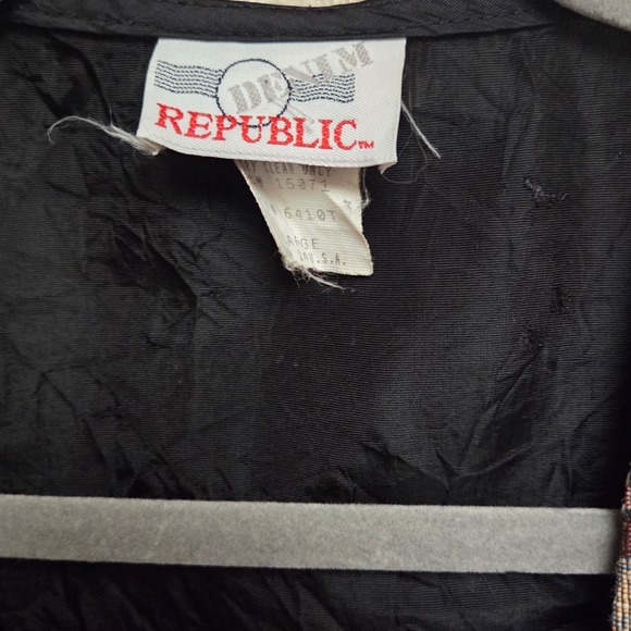 Vintage 90s Denim‎ Republic Route 66 Tapestry Vest Travel Souvenir Novelty - Picture 5 of 8